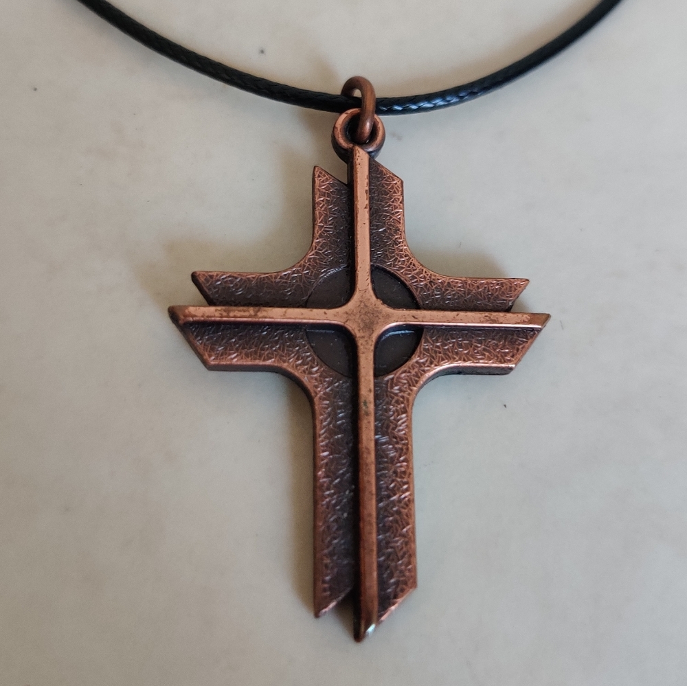 Vintage Modernist Copper Cross - Picture 11 of 11